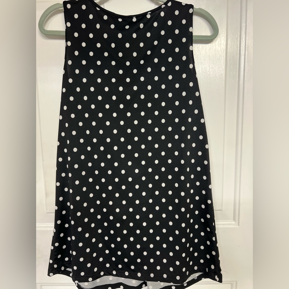 New Directions 🦩 Black and White Polka Dot Dress - Picture 4 of 4